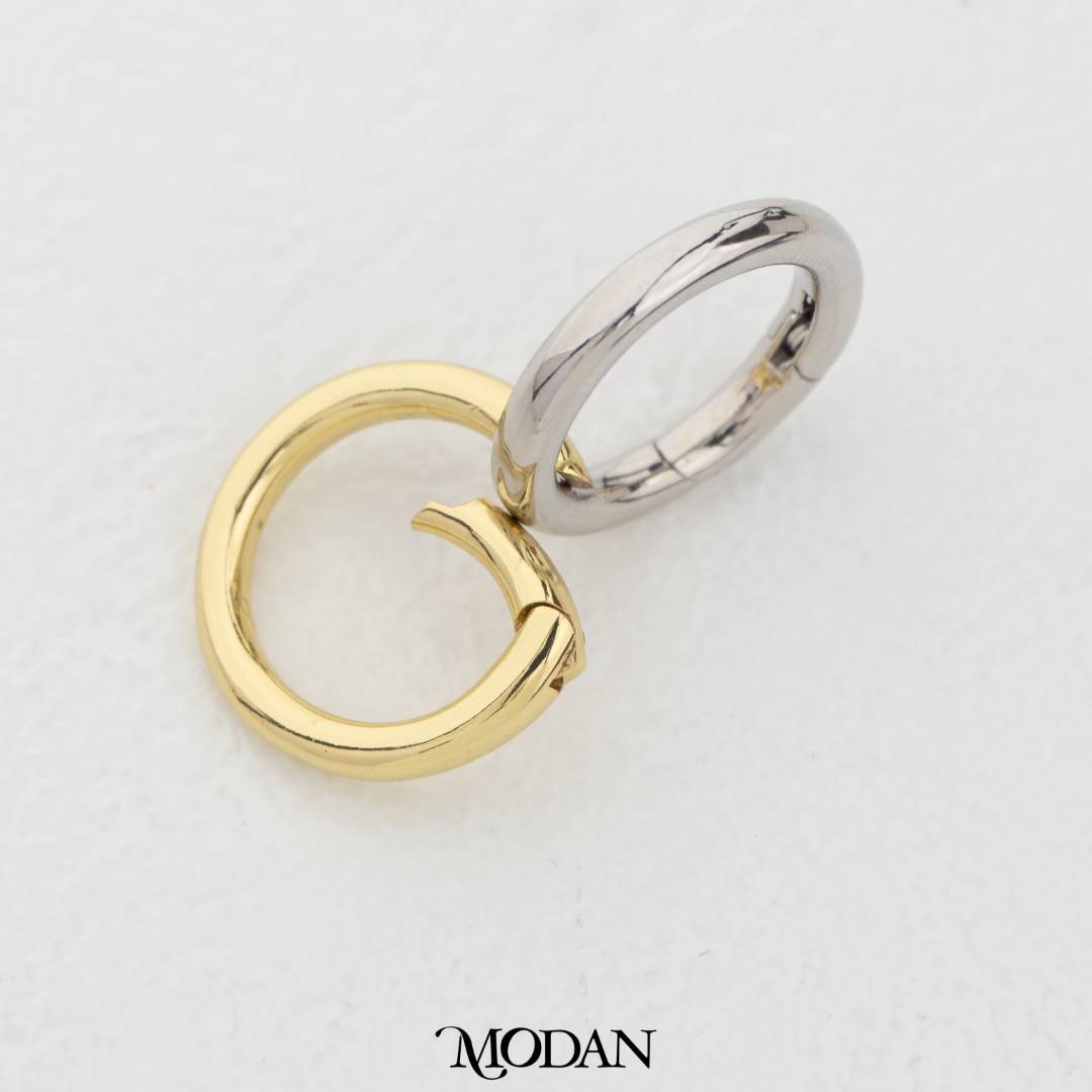 20mm Spring O Push Gate Hook DIY Pengait Bulat Kalung/Gelang Hypoallergenic Gold Filled