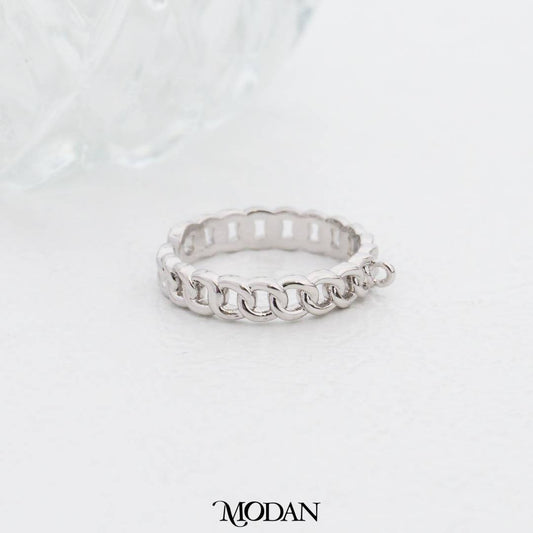 Adjustable Chain Ring DIY Charm Ring Cincin Rantai Hypoallergenic Gold Plated
