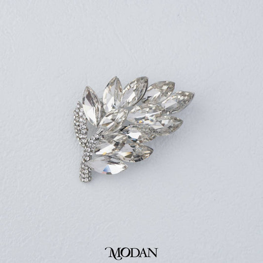 Vintage Colorful Pine Cones Flower Leaf Rhinestones Brooch Bros Antik Bunga Daun Pinus Hypoallergenic Gold Plated
