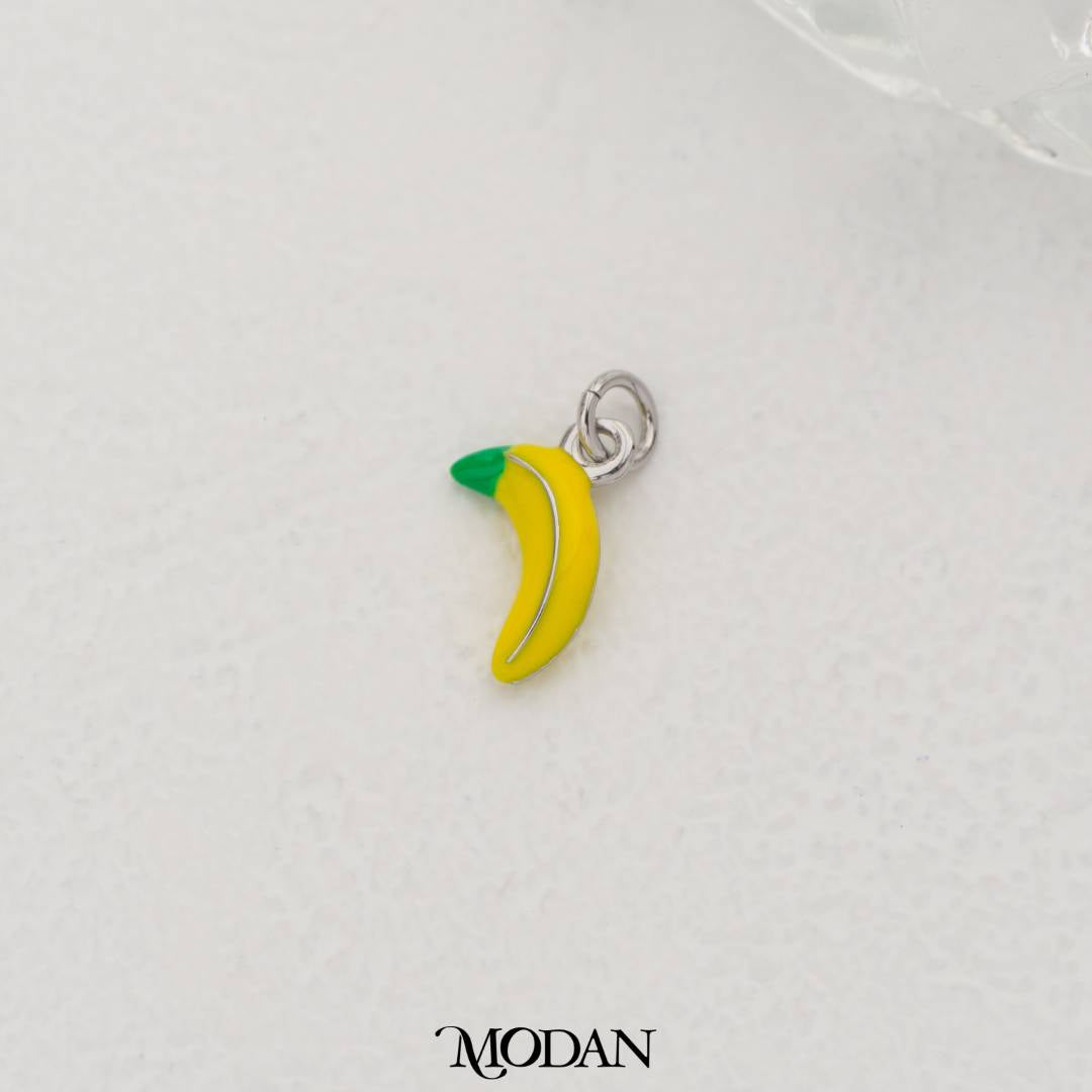 Banana Enamel Pendant DIY Pendant Liontin Buah Pisang Hypoallergenic Gold Filled