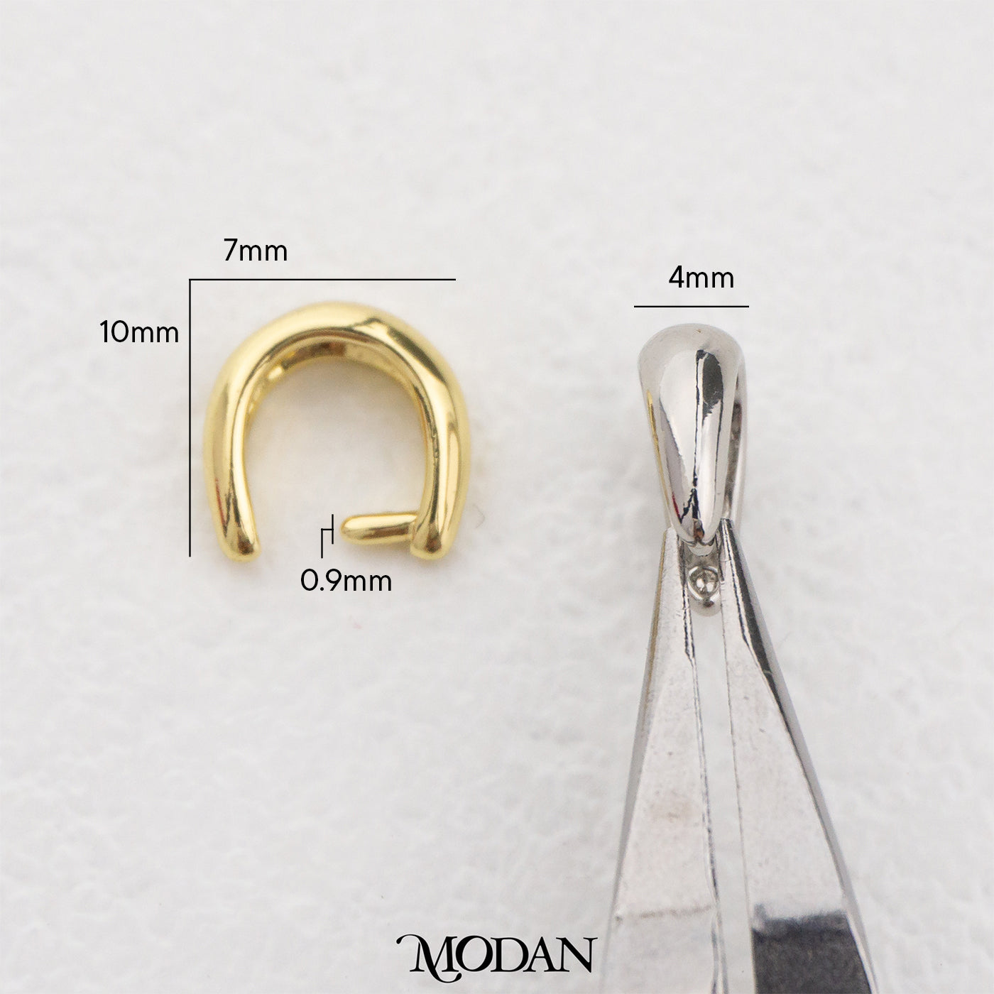 10mm Craft Pendant Hooks Bail Connector DIY Pengait Liontin Kalung Hypoallergenic Gold Filled