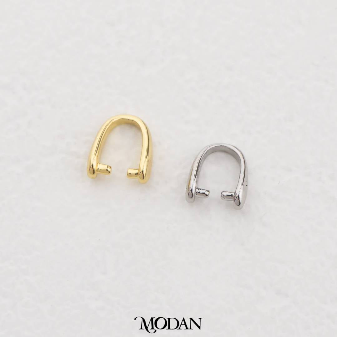 8mm Craft Pendant Hooks Bail Connector DIY Pengait Liontin Kalung Hypoallergenic Gold Filled