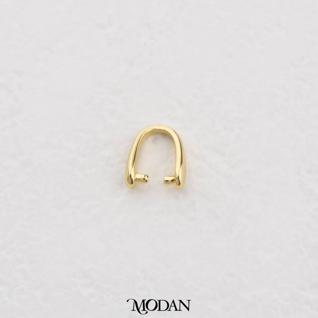 8mm Craft Pendant Hooks Bail Connector DIY Pengait Liontin Kalung Hypoallergenic Gold Filled