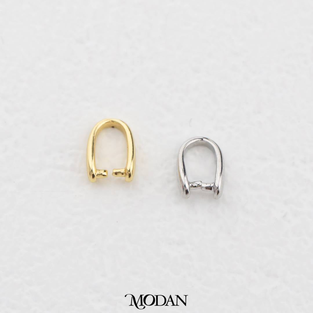 Simple Craft Pendant Hooks Bail Connector DIY Pengait Liontin Kalung Hypoallergenic Gold Filled