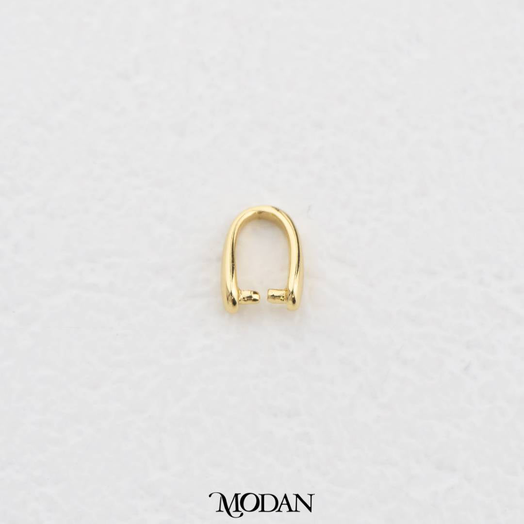 Simple Craft Pendant Hooks Bail Connector DIY Pengait Liontin Kalung Hypoallergenic Gold Filled