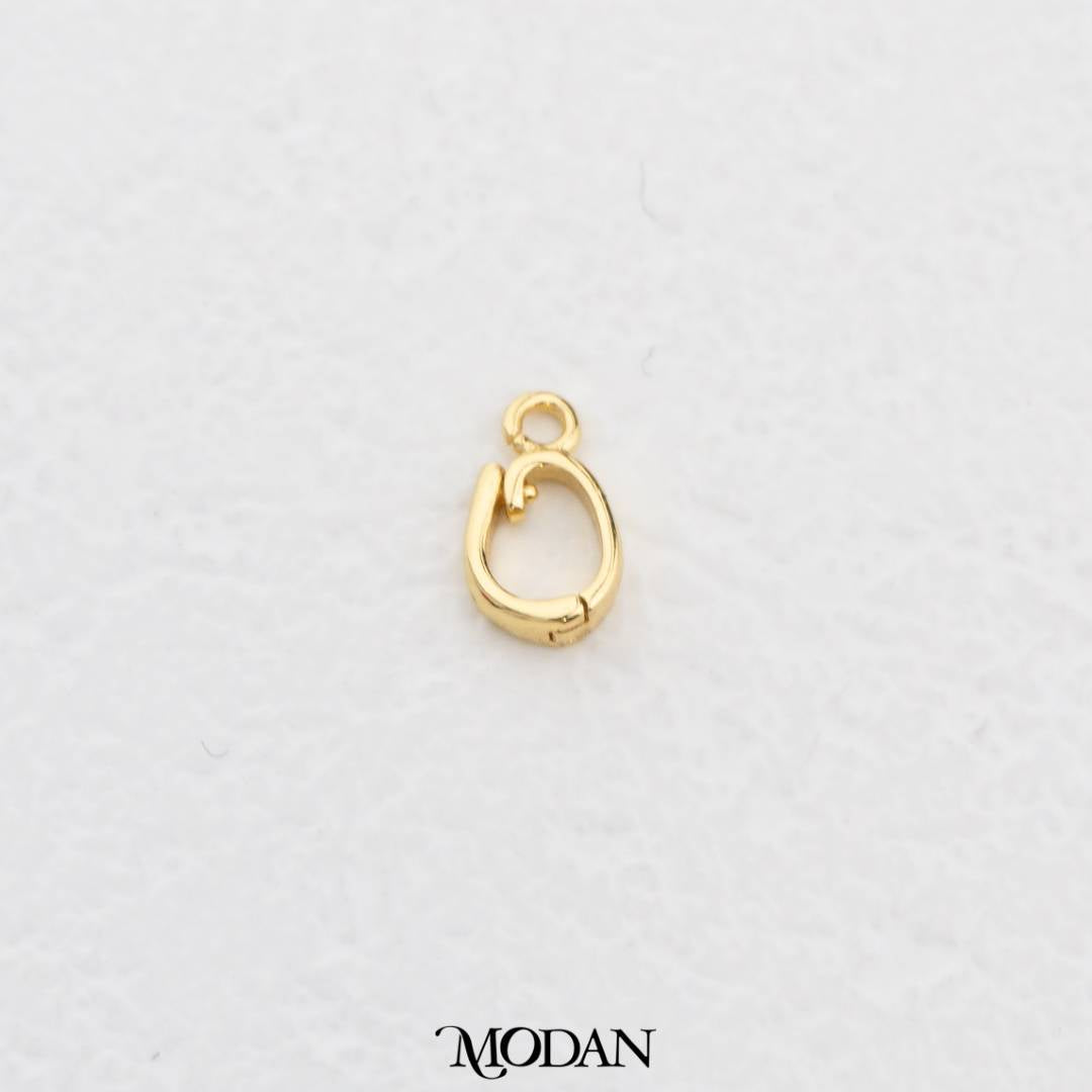 9mm Craft Pendant Hooks Connector DIY Pengait Liontin Kalung Hypoallergenic Gold Filled
