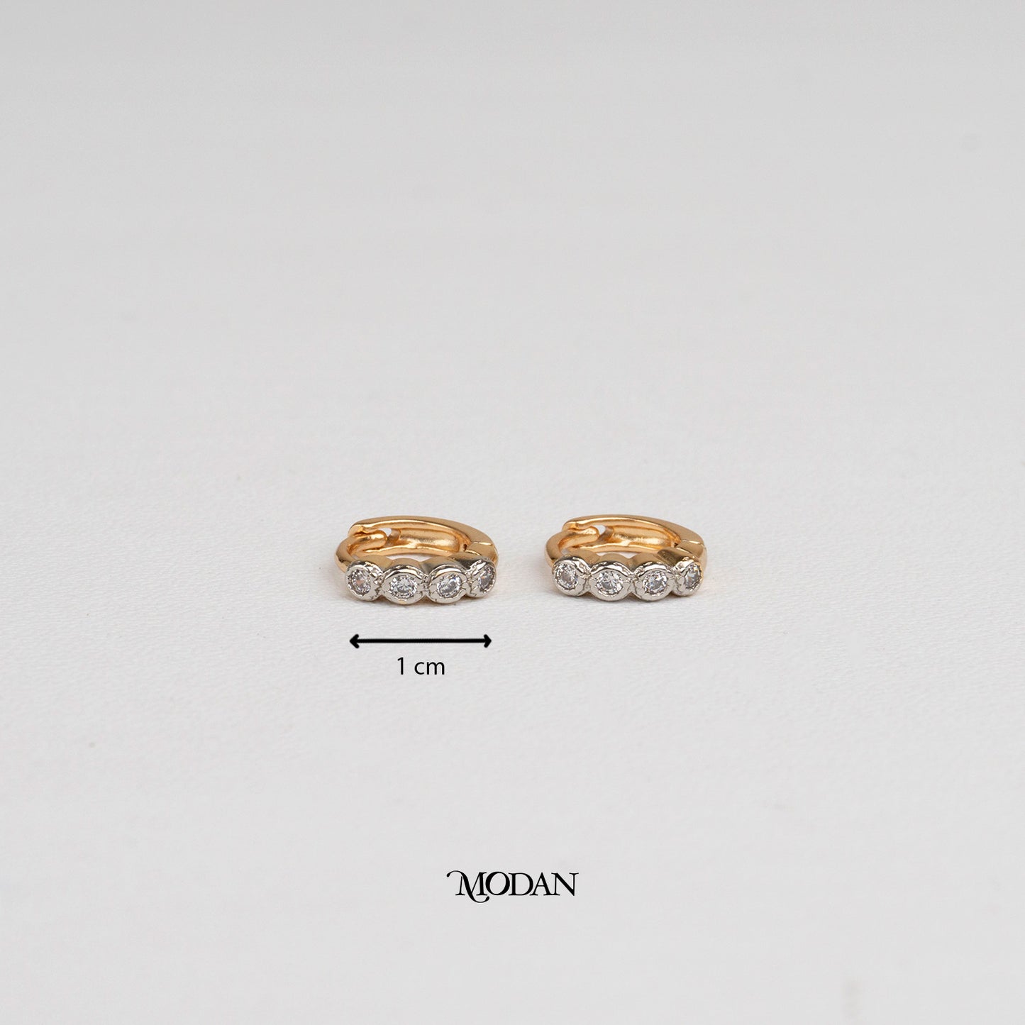 (10mm) Simple Rosegold Mini Huggies Hoop Earrings Anting Bulat Hypoallergenic Gold Plated