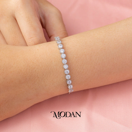 Sparkling Round Ribbed Adjustable Bracelet Gelang Serut Hypoallergenic Gold Plated