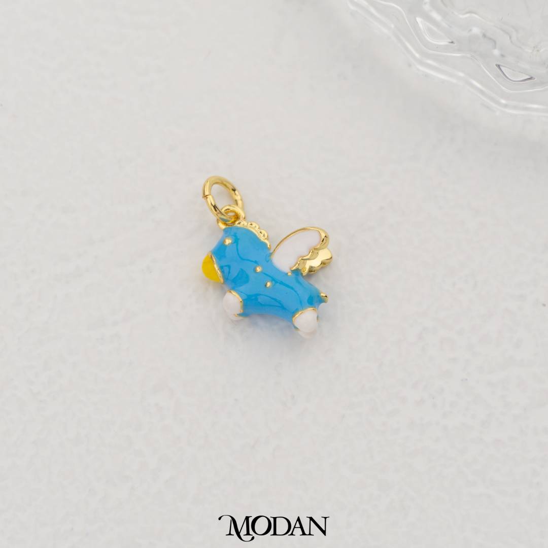 3D Colorful Enamel Pegasus Winged Horse Pendant DIY Pendant Liontin Kuda Bersayap Warna Warni Hypoallergenic Gold Filled