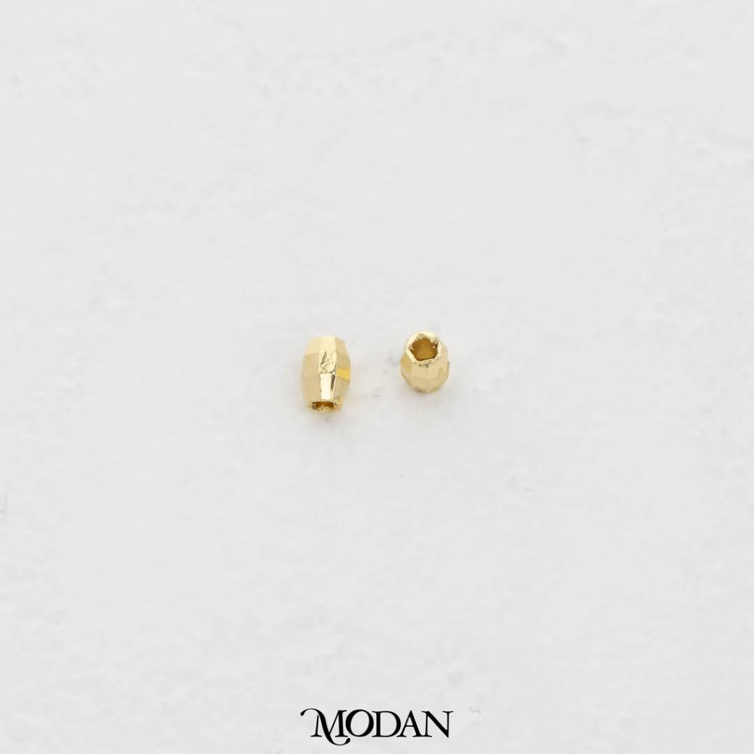(10pcs) 4mm Plain Tube Spacer Beads DIY Pembatas Manik Gelang/Kalung Hypoallergenic Gold Filled