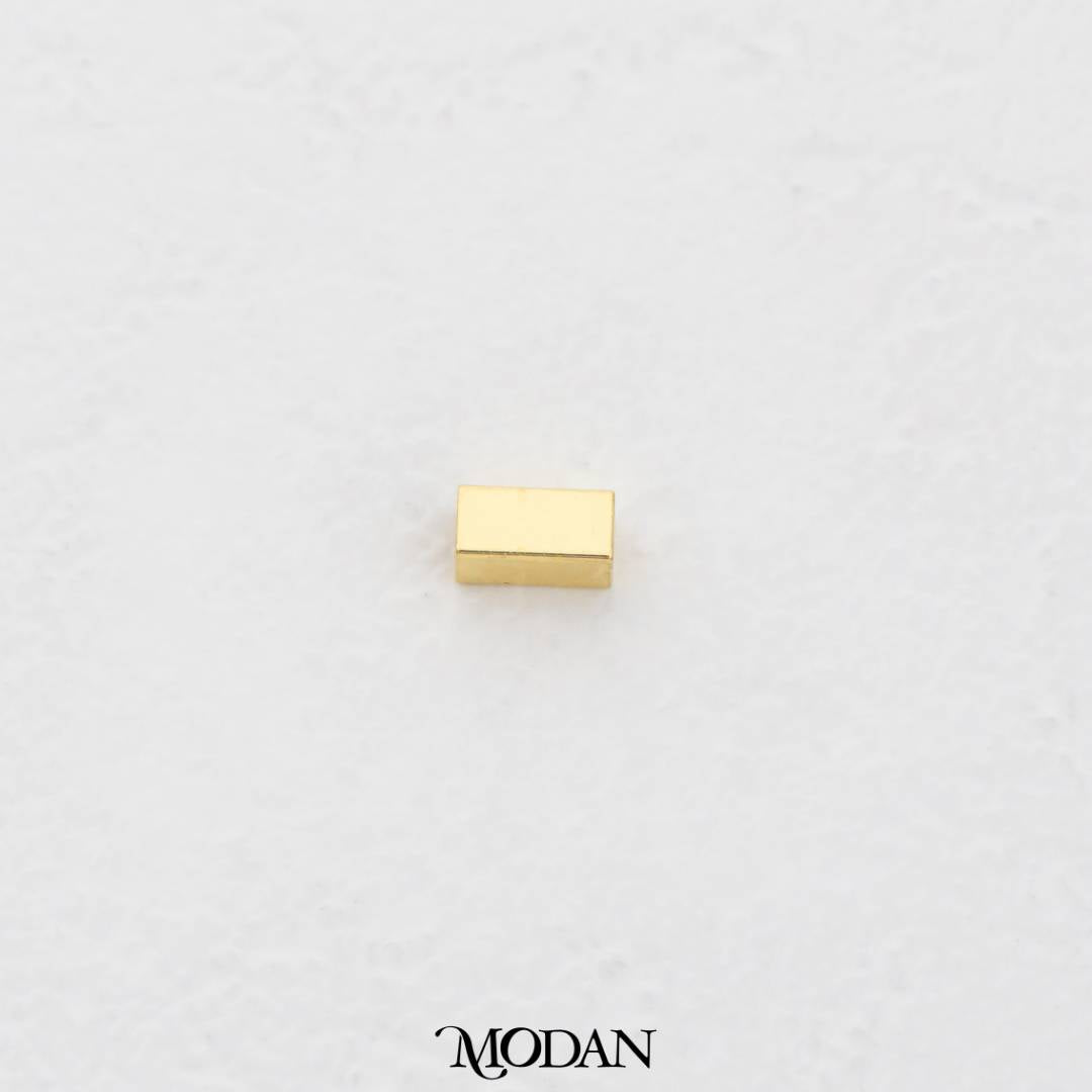 (10pcs) 6mm Block Spacer Beads DIY Pembatas Manik Gelang/Kalung Balok Hypoallergenic Gold Filled