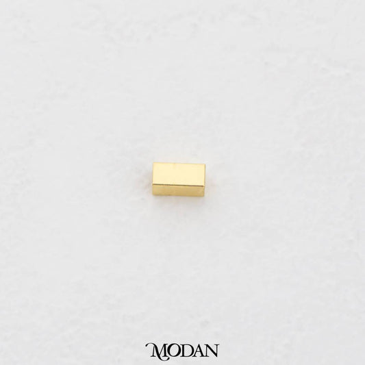 (10pcs) 6mm Block Spacer Beads DIY Pembatas Manik Gelang/Kalung Balok Hypoallergenic Gold Filled