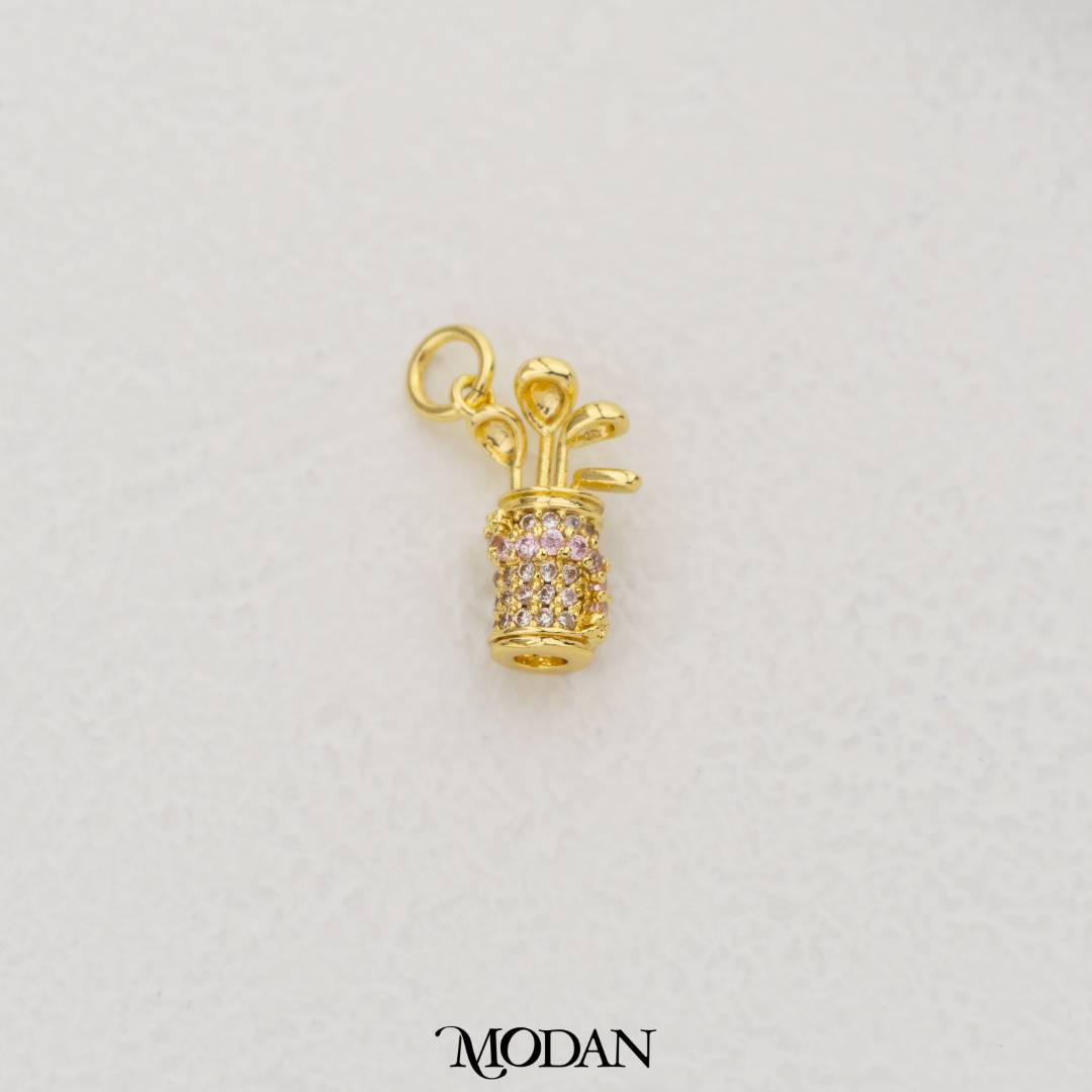 Sport Bag Pickleball Pendant DIY Pendant Liontin Tas Golf Hypoallergenic Gold Filled