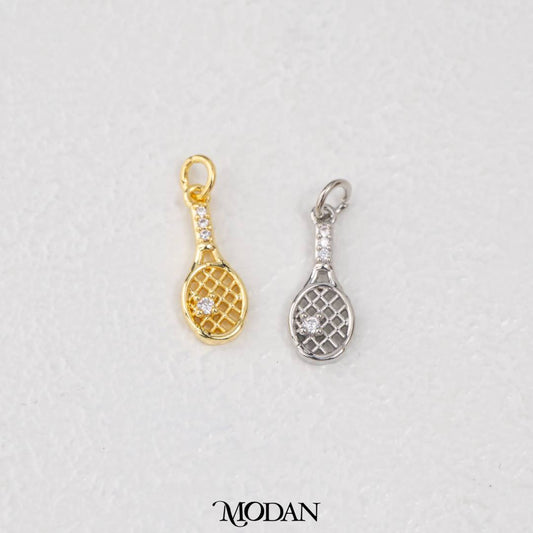 Sport Racket Badminton Pendant DIY Pendant Liontin Raket Hypoallergenic Gold Filled