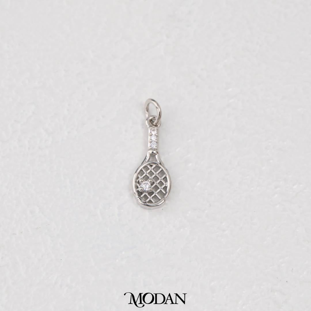 Tennis Racket Sport Charm DIY Pendant Liontin Olahraga Raket Tenis Hypoallergenic Gold Filled