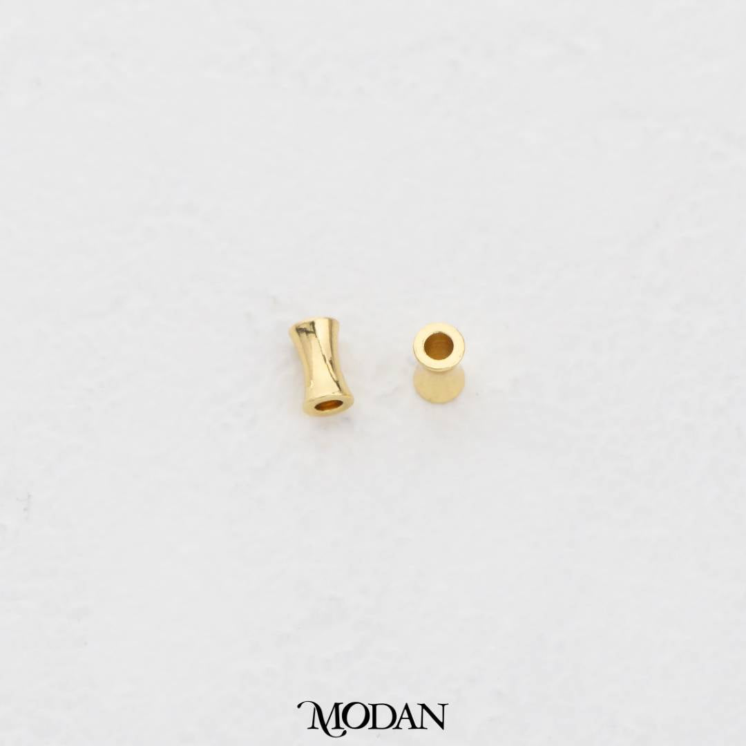 (10pcs) 5mm Plain Tube Spacer Beads DIY Pembatas Manik Gelang/Kalung Pipa Hypoallergenic Gold Filled