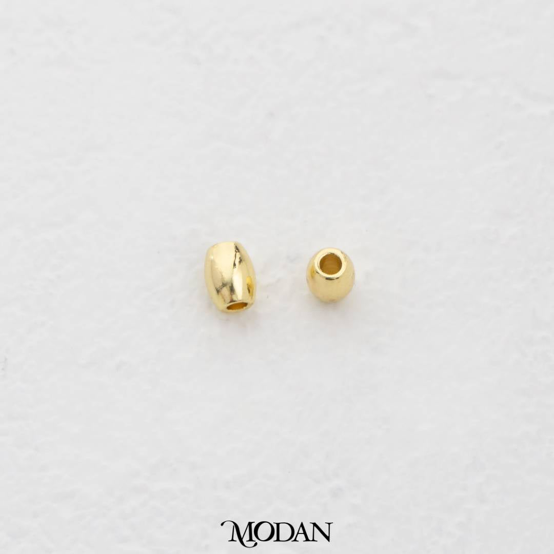 (10pcs) 5mm Plain Tube Spacer Beads DIY Pembatas Manik Gelang/Kalung Pipa Hypoallergenic Gold Filled