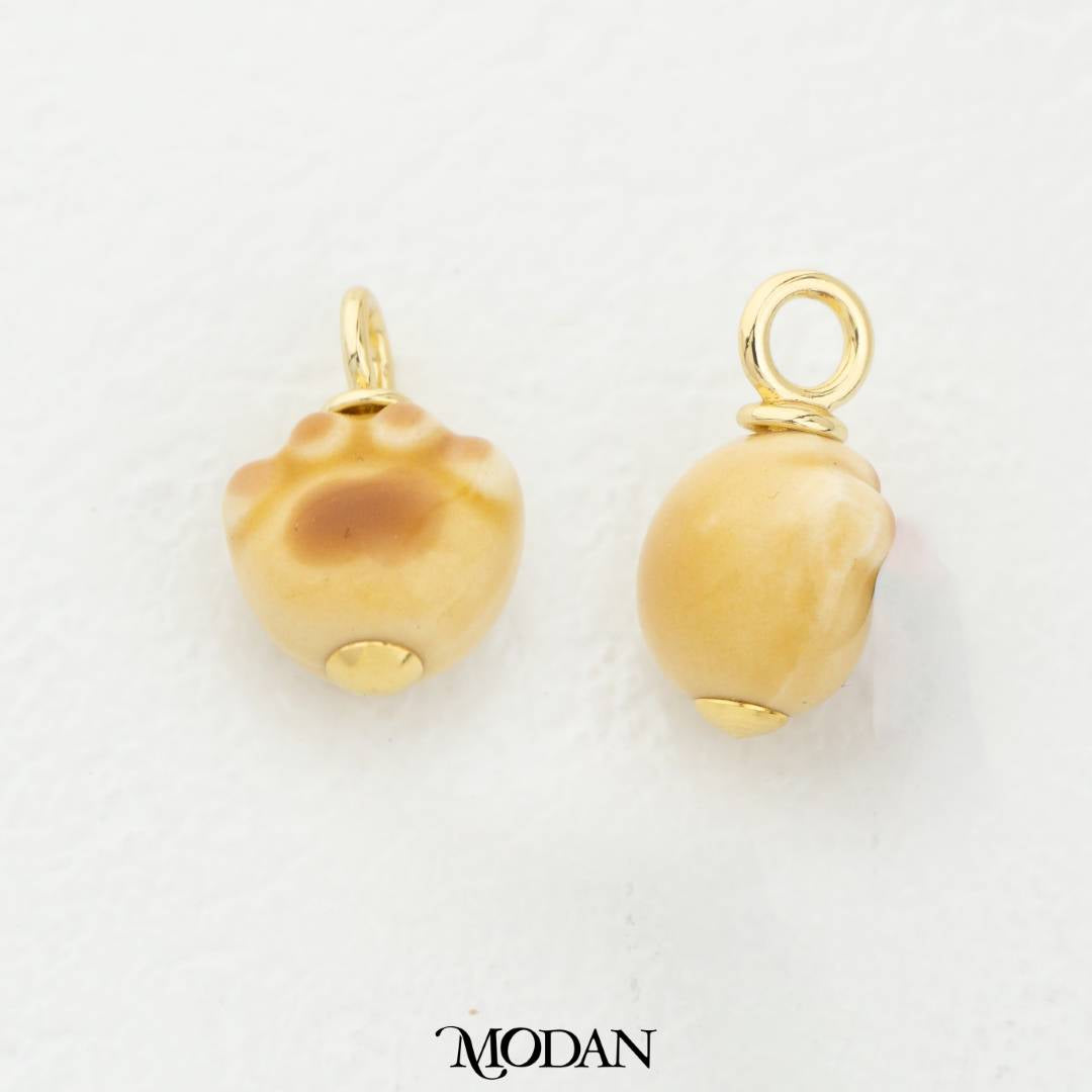 3D Brown Paw Enamel Pendant DIY Pendant Liontin Telapak Kaki Anjing Hypoallergenic Gold Filled