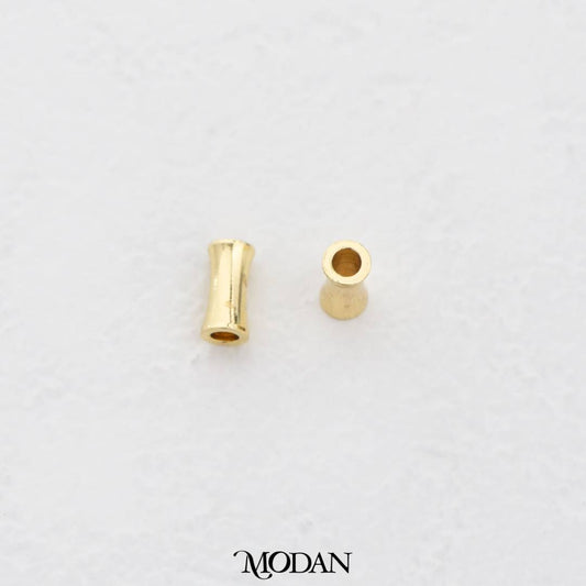 (10pcs) 7mm DrumTube Spacer Beads DIY Pembatas Manik Gelang/Kalung Pipa Hypoallergenic Gold Filled