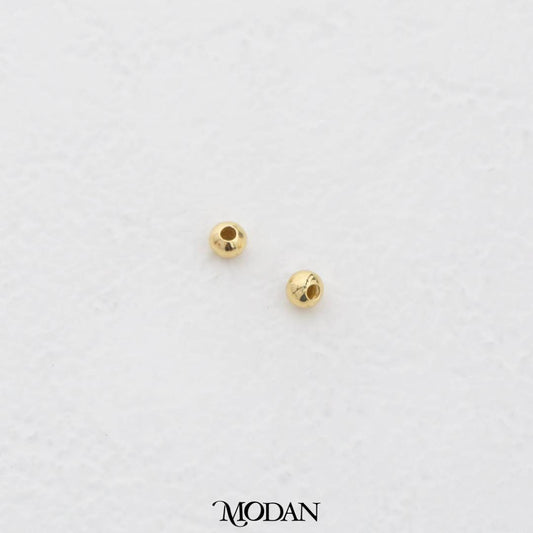 (50pcs) 2.8mm Geometric Round Spacer Beads DIY Pembatas Manik Gelang/Kalung Bulat Hypoallergenic Gold Filled
