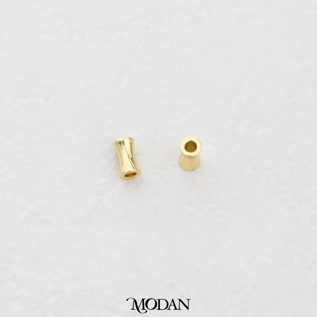 (10pcs) 5mm Drum Tube Spacer Beads DIY Pembatas Manik Gelang/Kalung Tabung Hypoallergenic Gold Filled