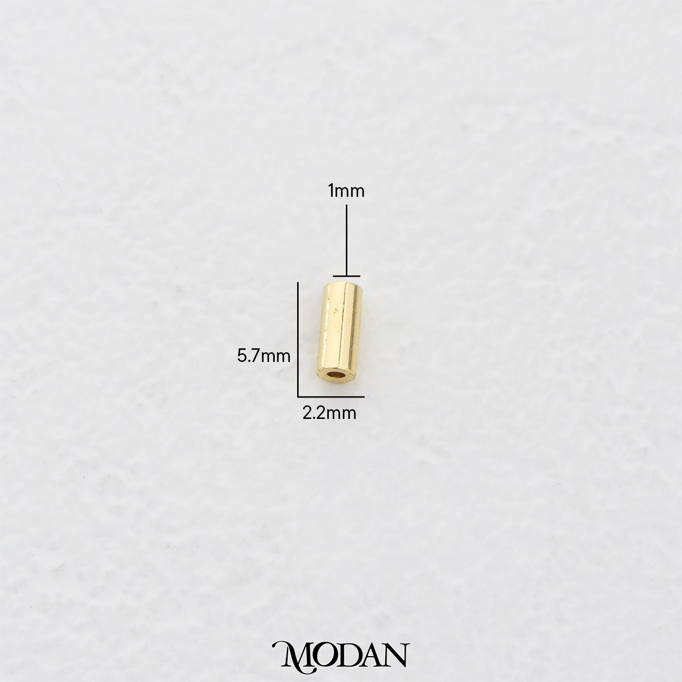 (10pcs) 6mm Plain Simple Tube Spacer Beads DIY Pembatas Manik Gelang/Kalung Tabung Hypoallergenic Gold Filled