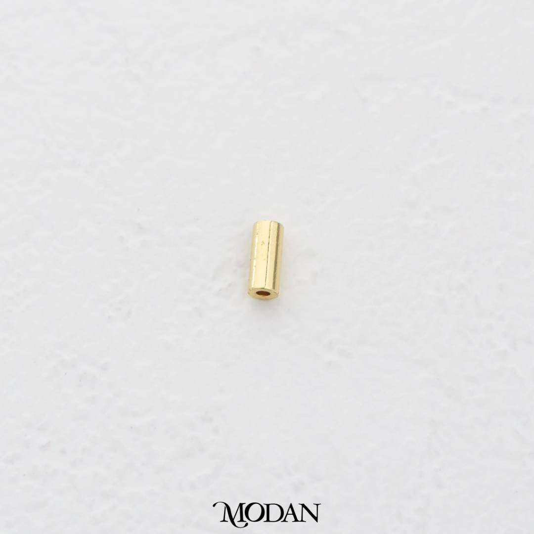 (10pcs) 6mm Plain Simple Tube Spacer Beads DIY Pembatas Manik Gelang/Kalung Tabung Hypoallergenic Gold Filled