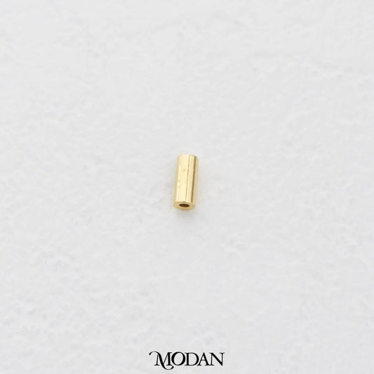 (10pcs) 6mm Plain Simple Tube Spacer Beads DIY Pembatas Manik Gelang/Kalung Tabung Hypoallergenic Gold Filled