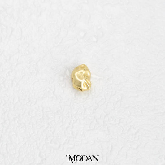 (7.8mm) Matte Abstract Irregular DIY Beads Charm Manik Abstrak Hypoallergenic Gold Filled