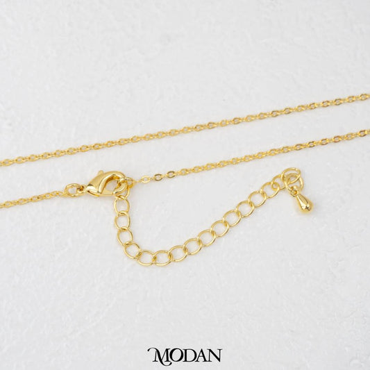 45cm Rolo Chain Necklace Daily Wear Rantai Kalung Hypoallergenic Gold Filled