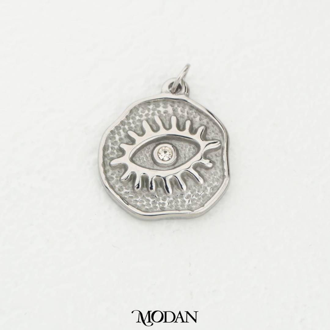 Evil Eye Medallion Unisex DIY Pendant Liontin Mata Iblis Hypoallergenic Stainless Steel