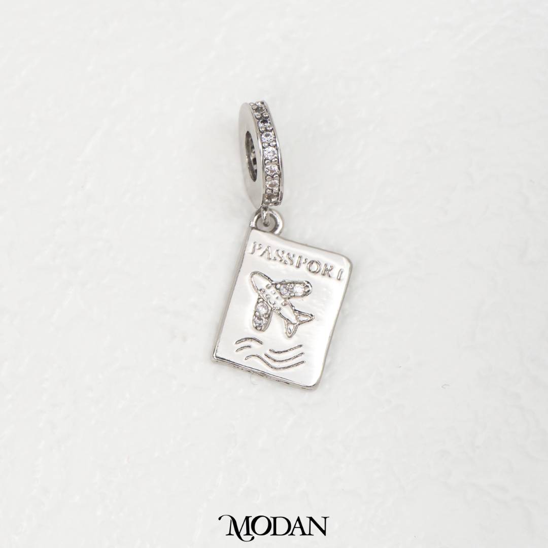 Passport Travel DIY Pendant Liontin Passport Perjalanan Hypoallergenic Gold Filled