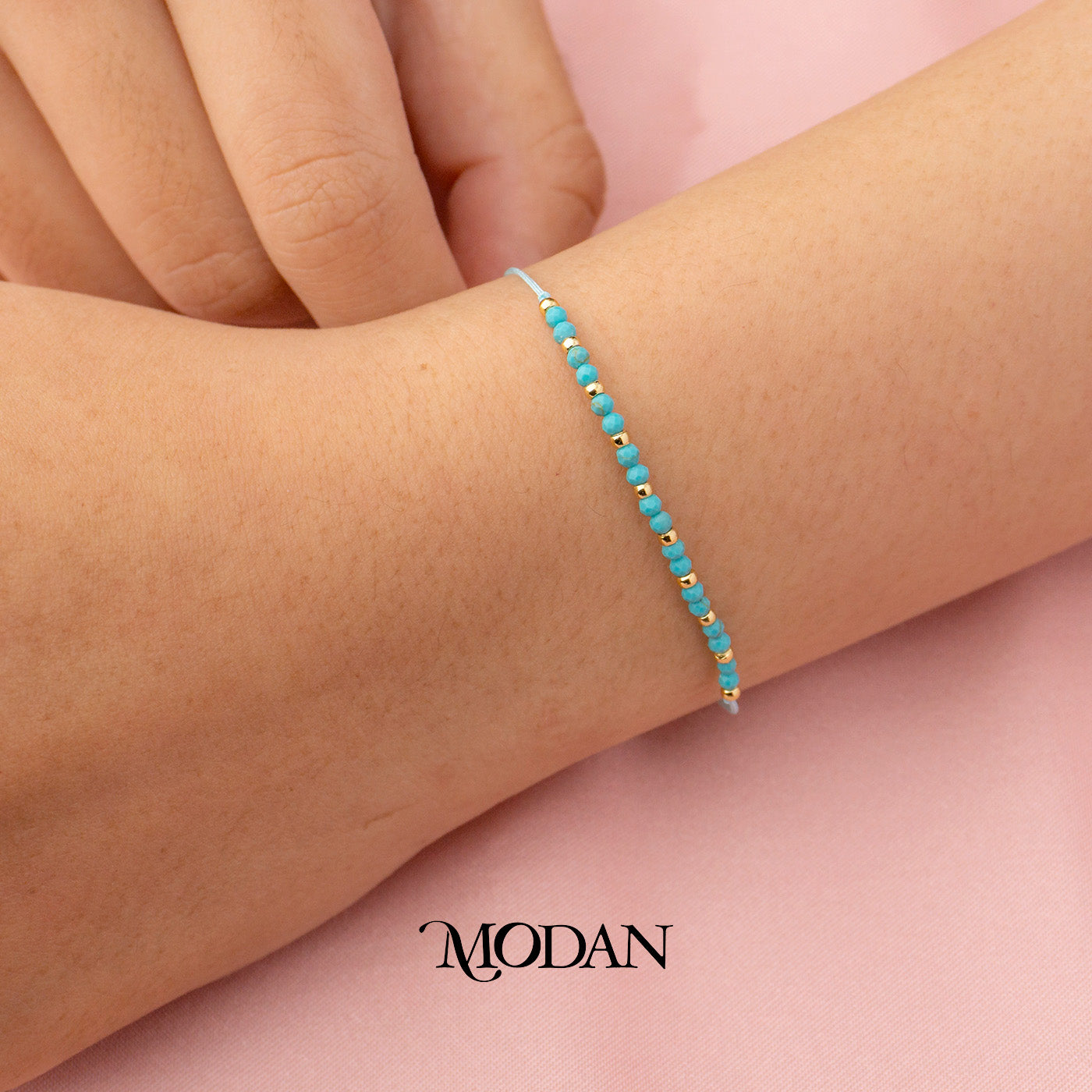 Colorful Natural Gemstone Friendship Adjustable Bracelet Gelang Manik Hypoallergenic Gold Filled
