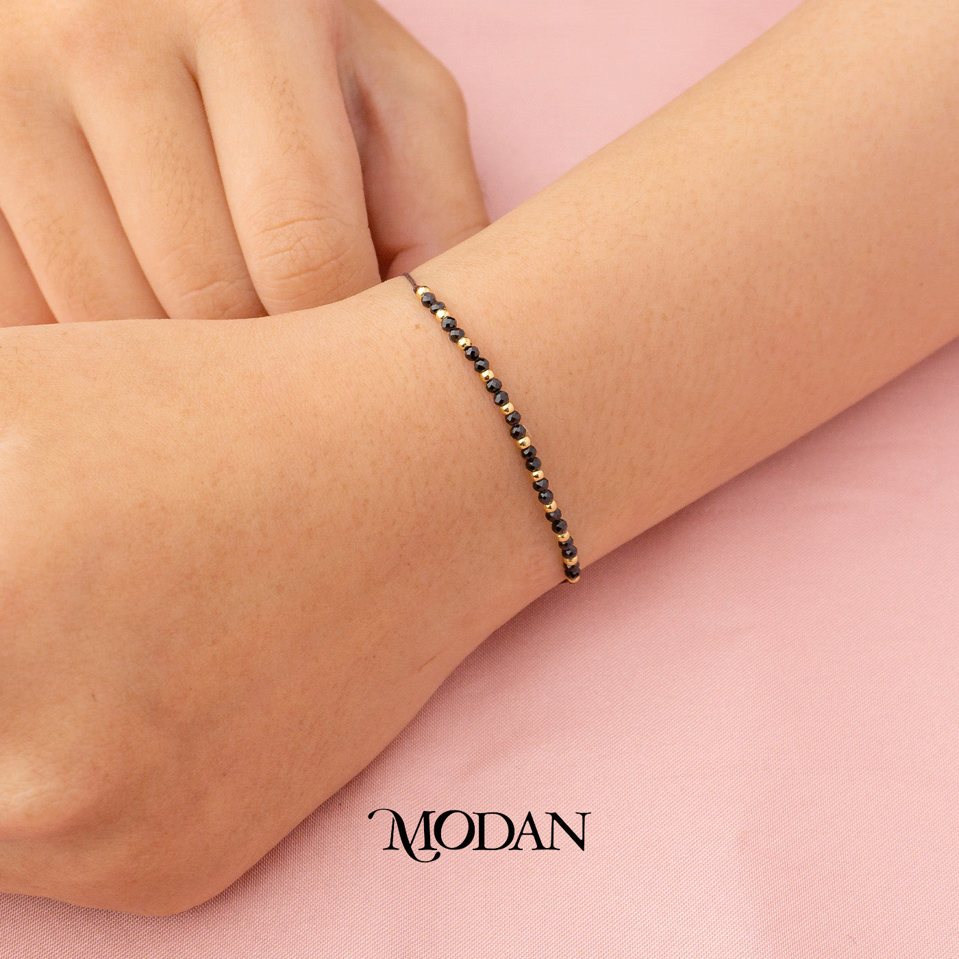 Colorful Natural Gemstone Friendship Adjustable Bracelet Gelang Manik Hypoallergenic Gold Filled