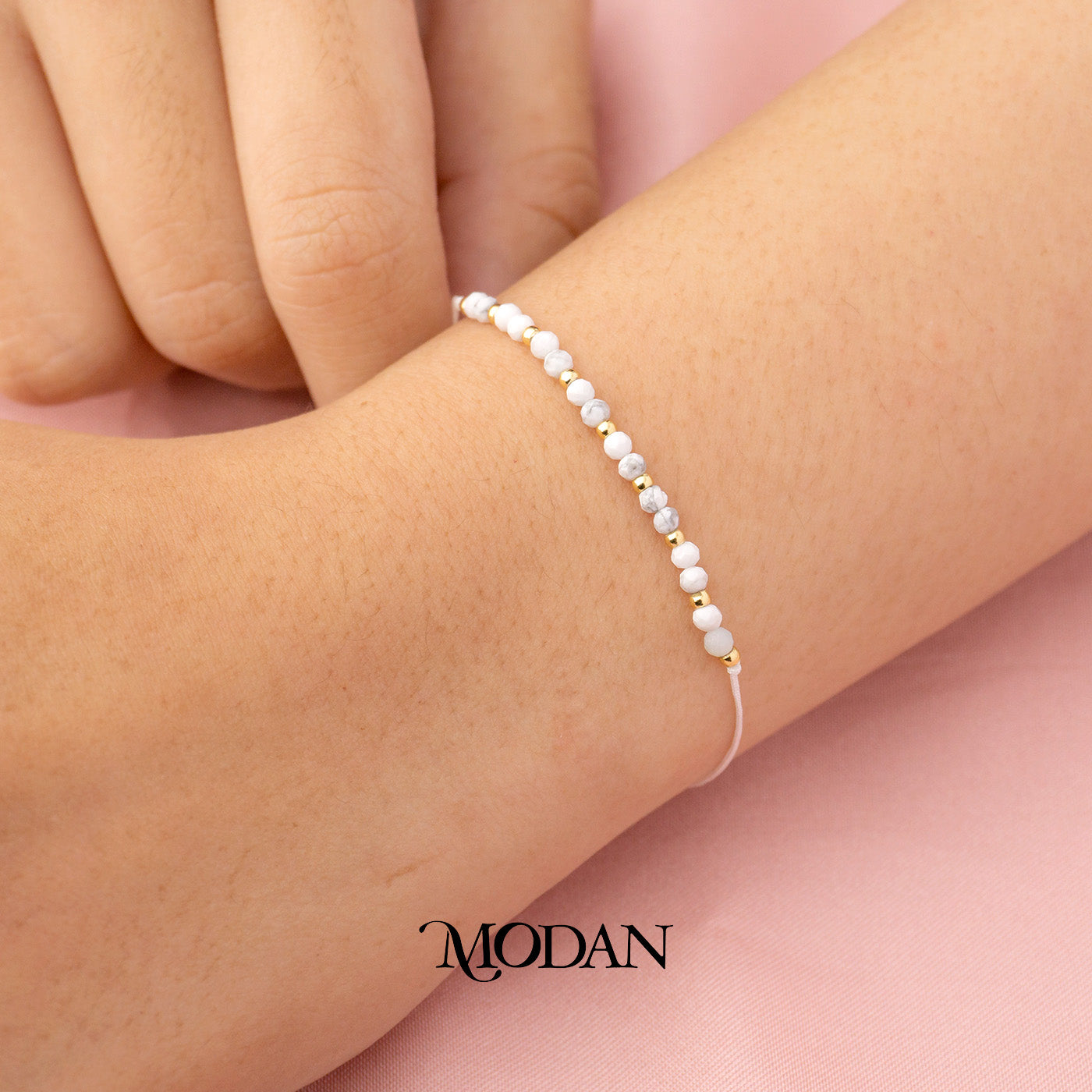 Colorful Natural Gemstone Friendship Adjustable Bracelet Gelang Manik Hypoallergenic Gold Filled