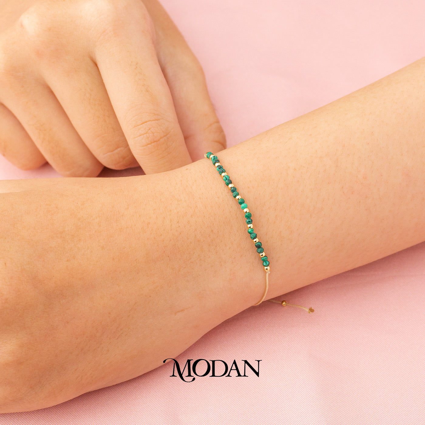 Colorful Natural Gemstone Friendship Adjustable Bracelet Gelang Manik Hypoallergenic Gold Filled