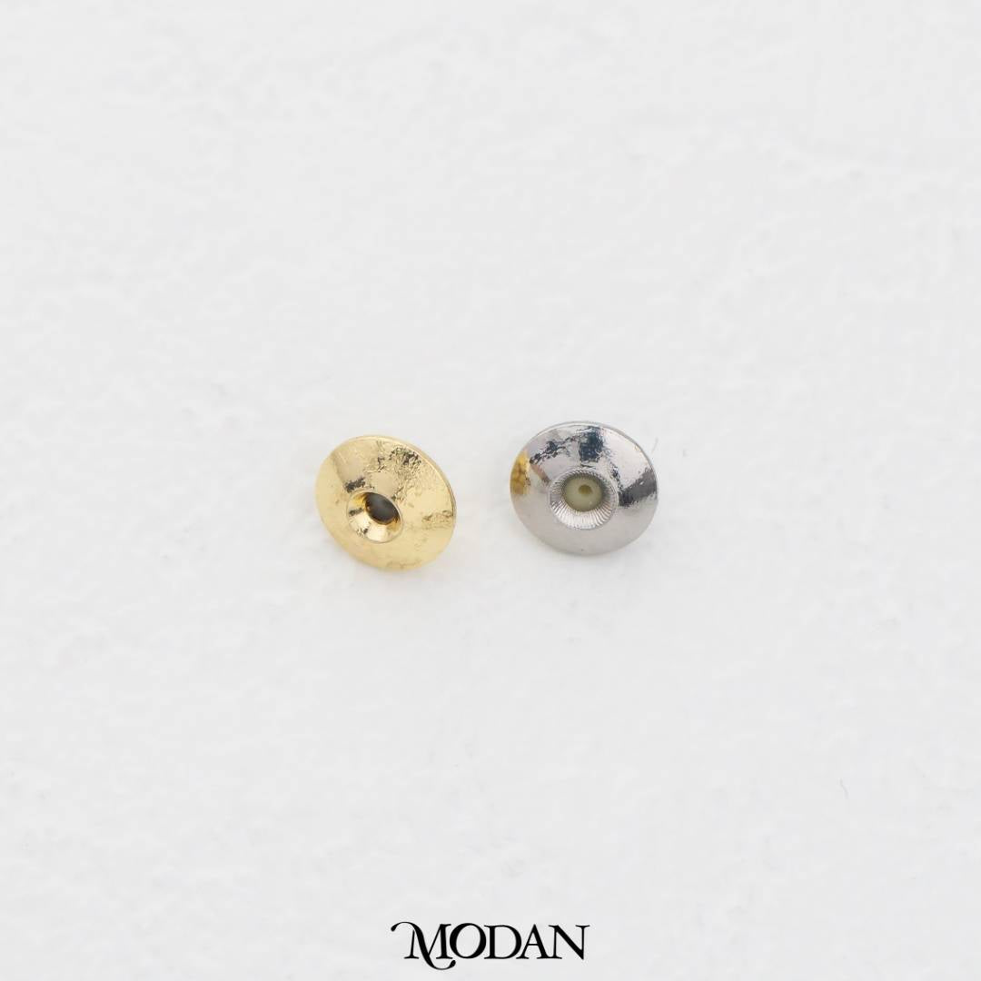 (1 Pasang) Round Earring Back Stopper DIY Earring Closure Penahan Penutup Anting Hypoallergenic Gold Filled