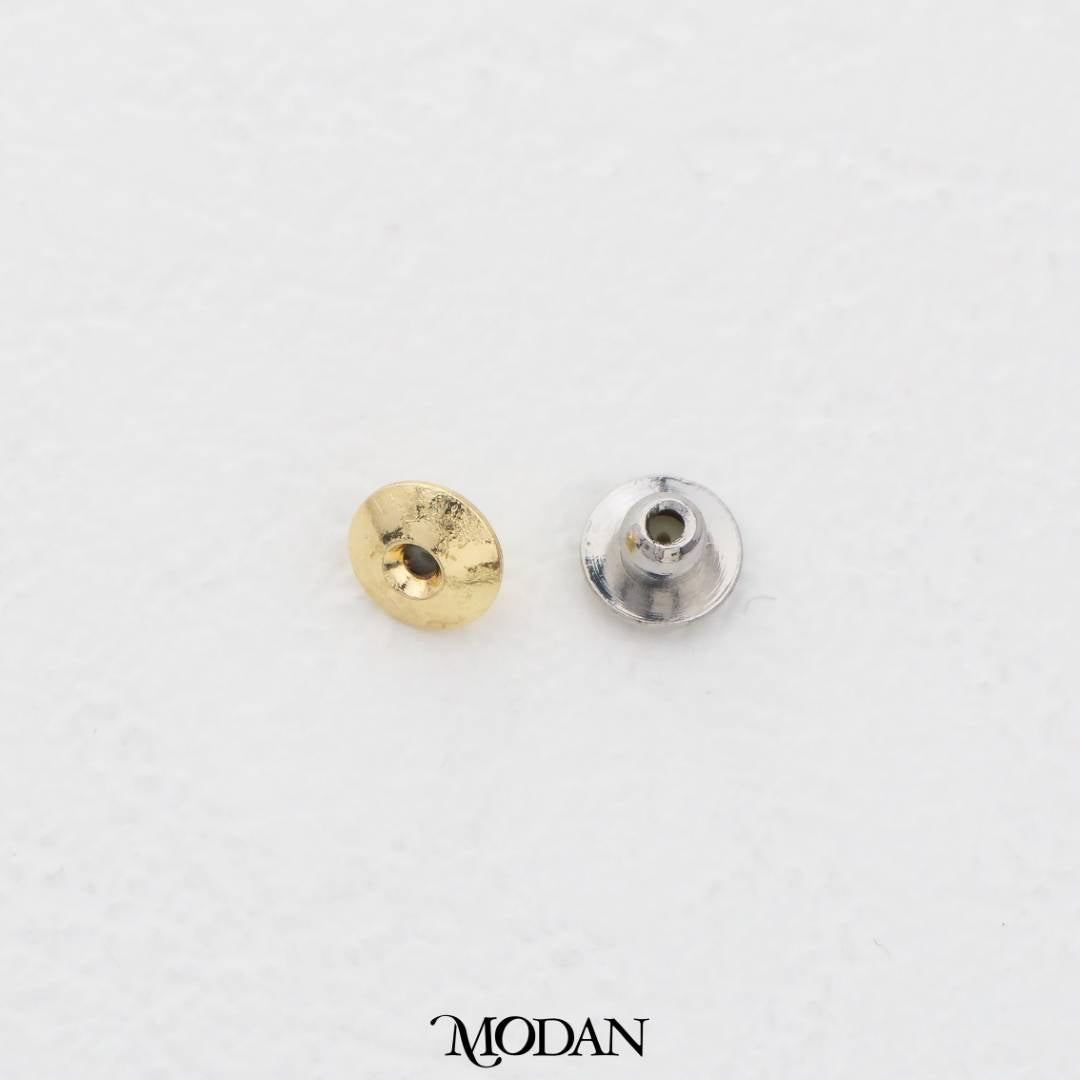 (1 Pasang) Round Earring Back Stopper DIY Earring Closure Penahan Penutup Anting Hypoallergenic Gold Filled