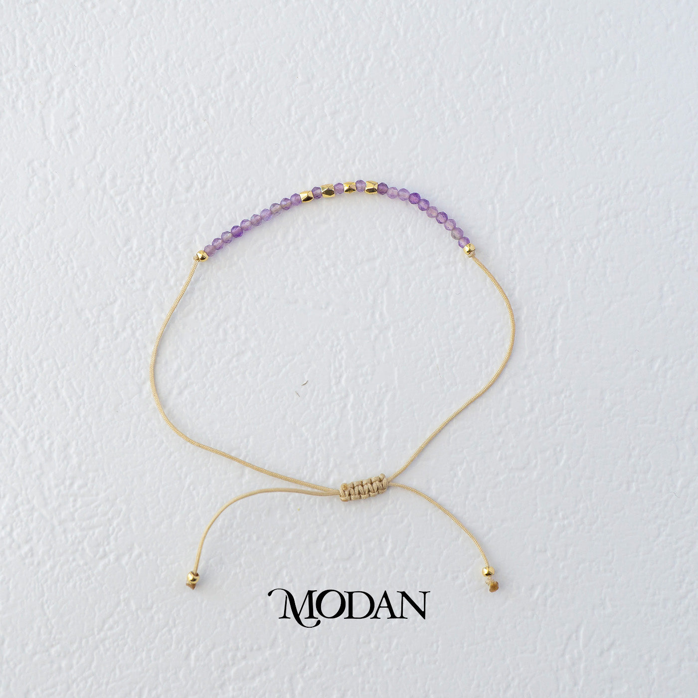 (2.2mm) Mix Faceted Colorful Natural Gemstone Friendship Adjustable Bracelet Gelang Manik Hypoallergenic Gold Filled