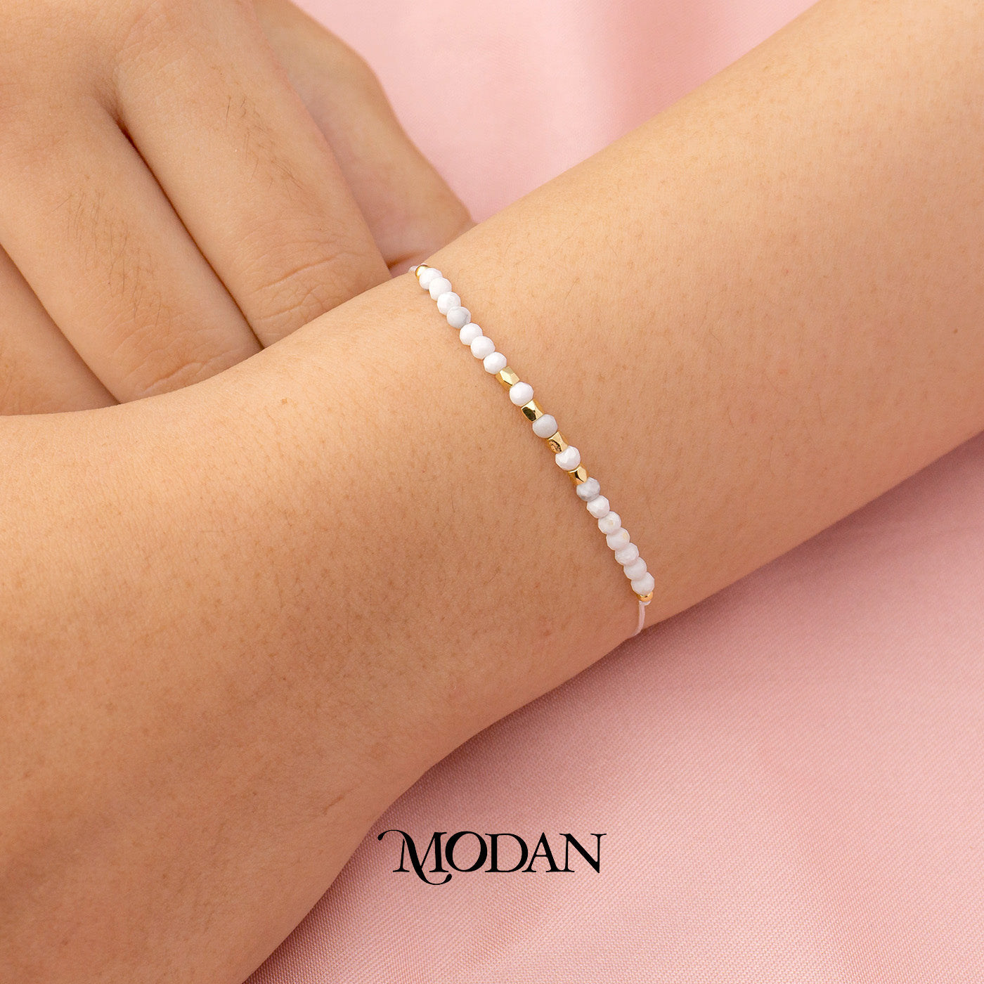 (2.2mm) Mix Faceted Colorful Natural Gemstone Friendship Adjustable Bracelet Gelang Manik Hypoallergenic Gold Filled