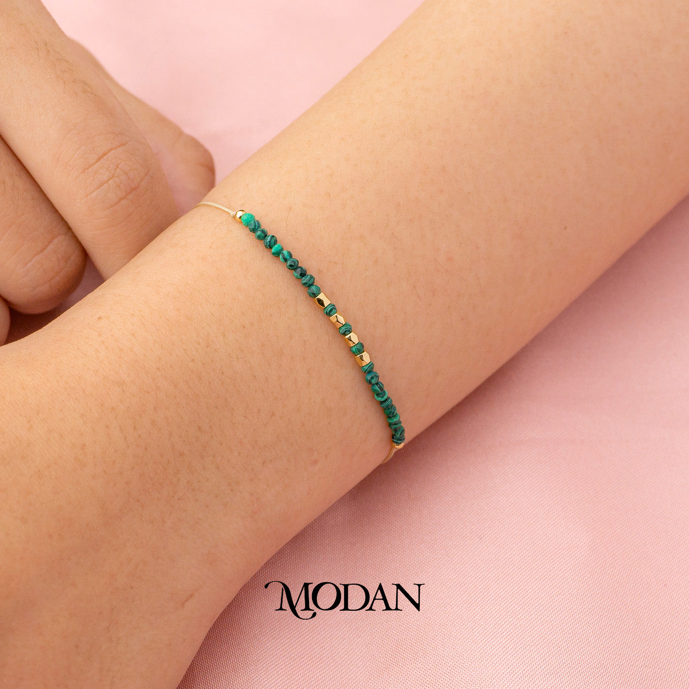 (2.2mm) Mix Faceted Colorful Natural Gemstone Friendship Adjustable Bracelet Gelang Manik Hypoallergenic Gold Filled