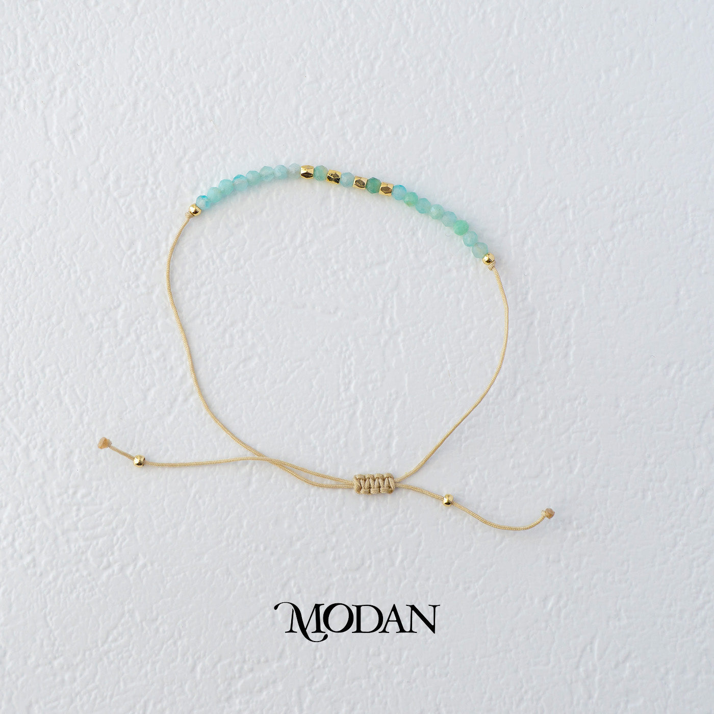 (2.2mm) Mix Faceted Colorful Natural Gemstone Friendship Adjustable Bracelet Gelang Manik Hypoallergenic Gold Filled