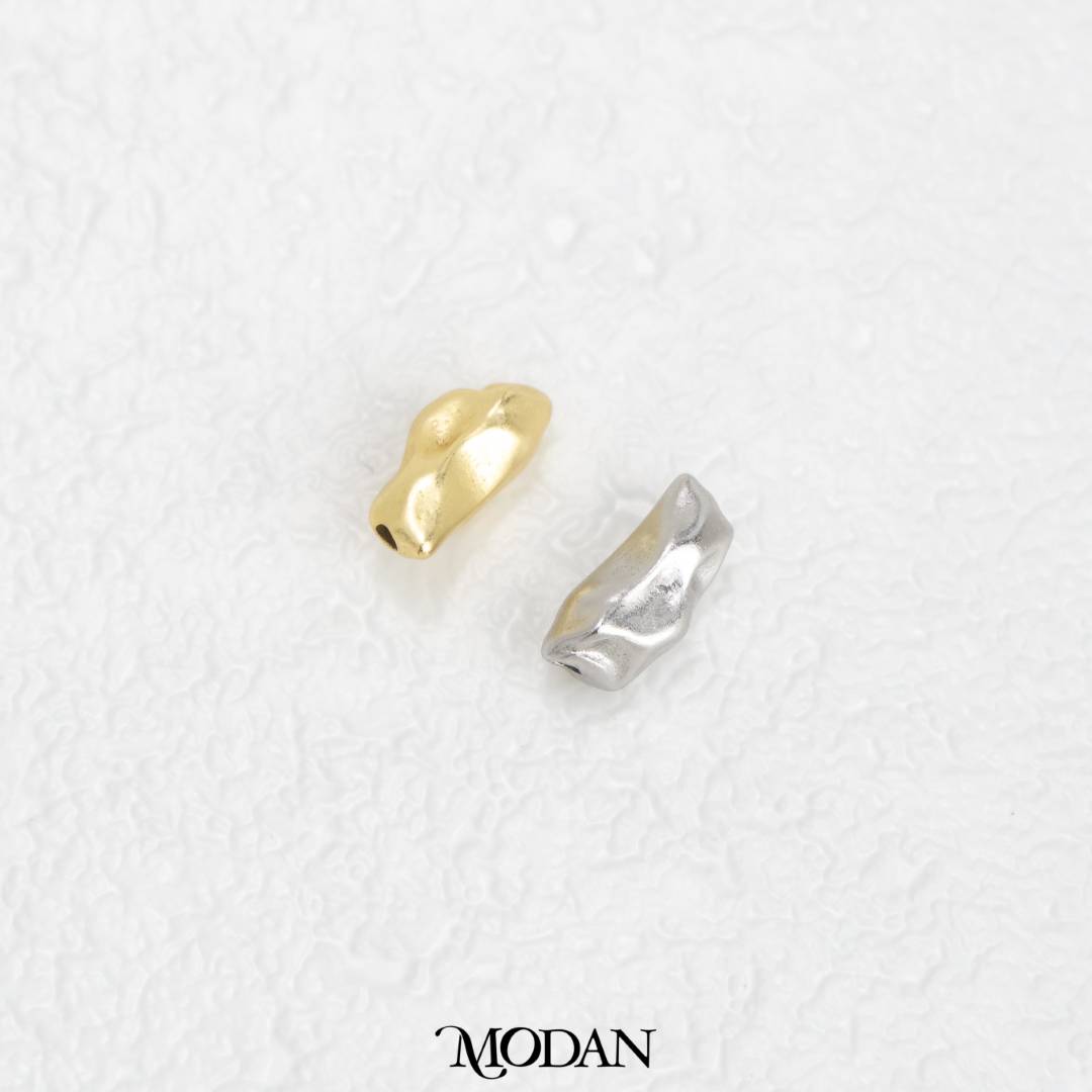 (10mm) Matte Abstract Irregular DIY Beads Charm Manik Abstrak Hypoallergenic Gold Filled (Copy) (Copy)