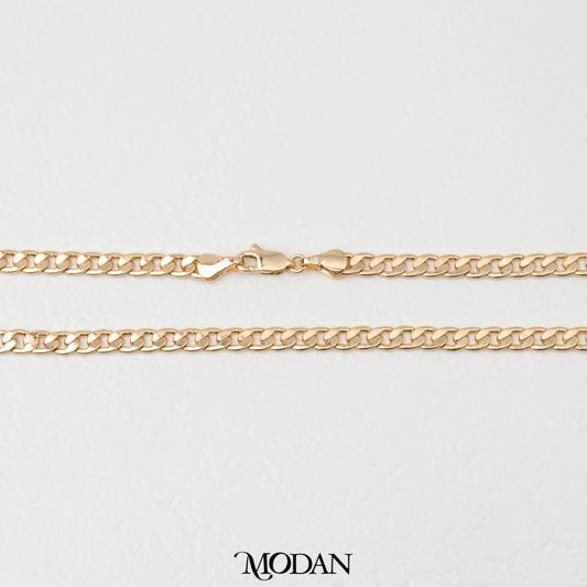 50cm Plain Curb Chain DIY Chain Rantai Kalung Hypoallergenic Gold Plated