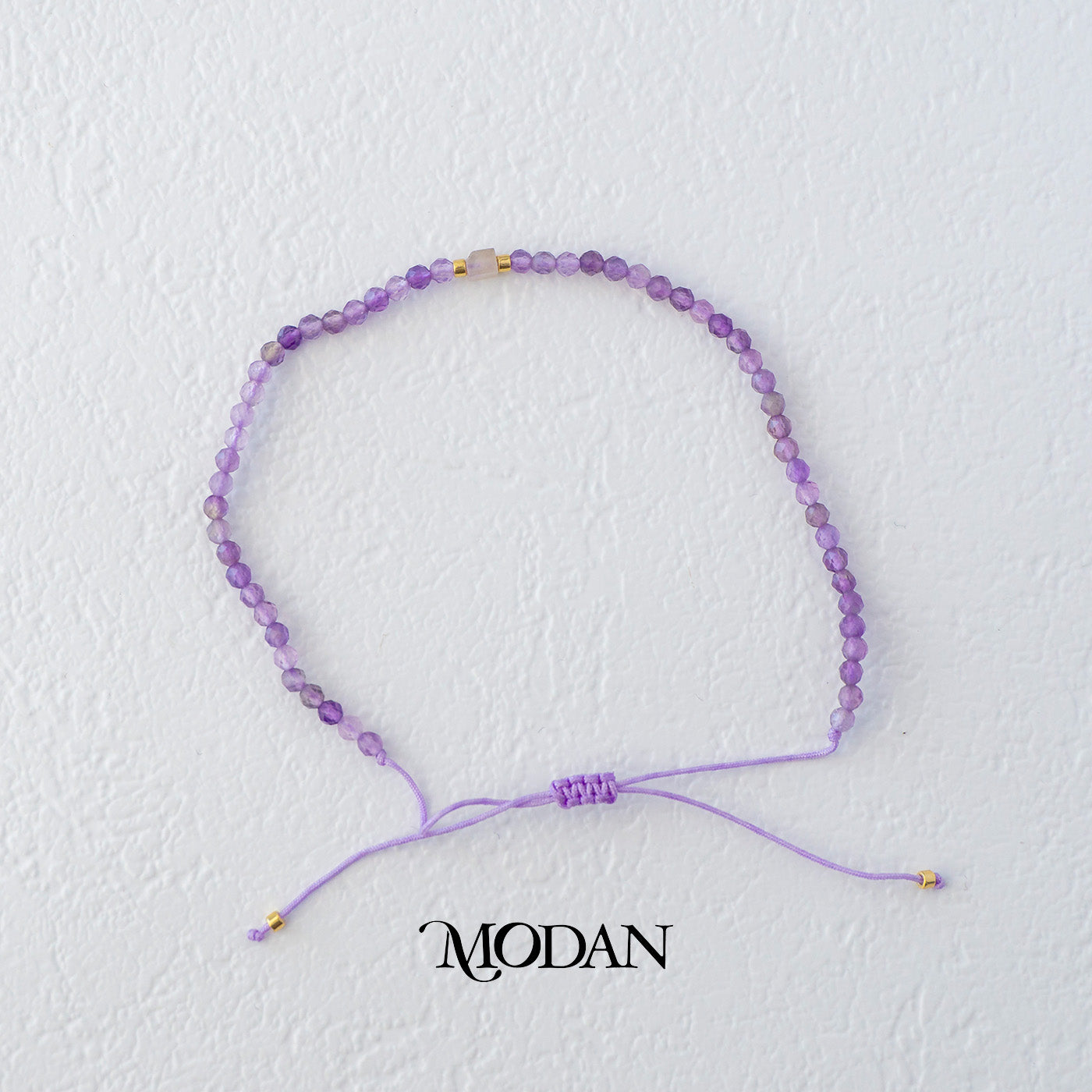 (2mm) Mix Faceted Colorful Natural Gemstone Friendship Adjustable Bracelet Gelang Manik Hypoallergenic Gold Filled