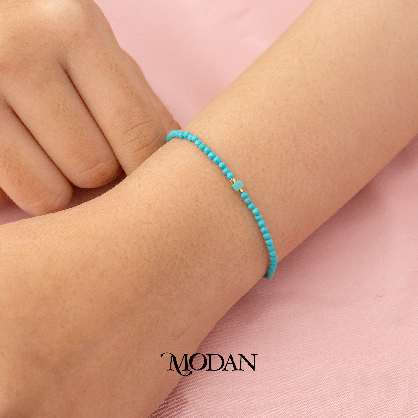 (2mm) Mix Faceted Colorful Natural Gemstone Friendship Adjustable Bracelet Gelang Manik Hypoallergenic Gold Filled
