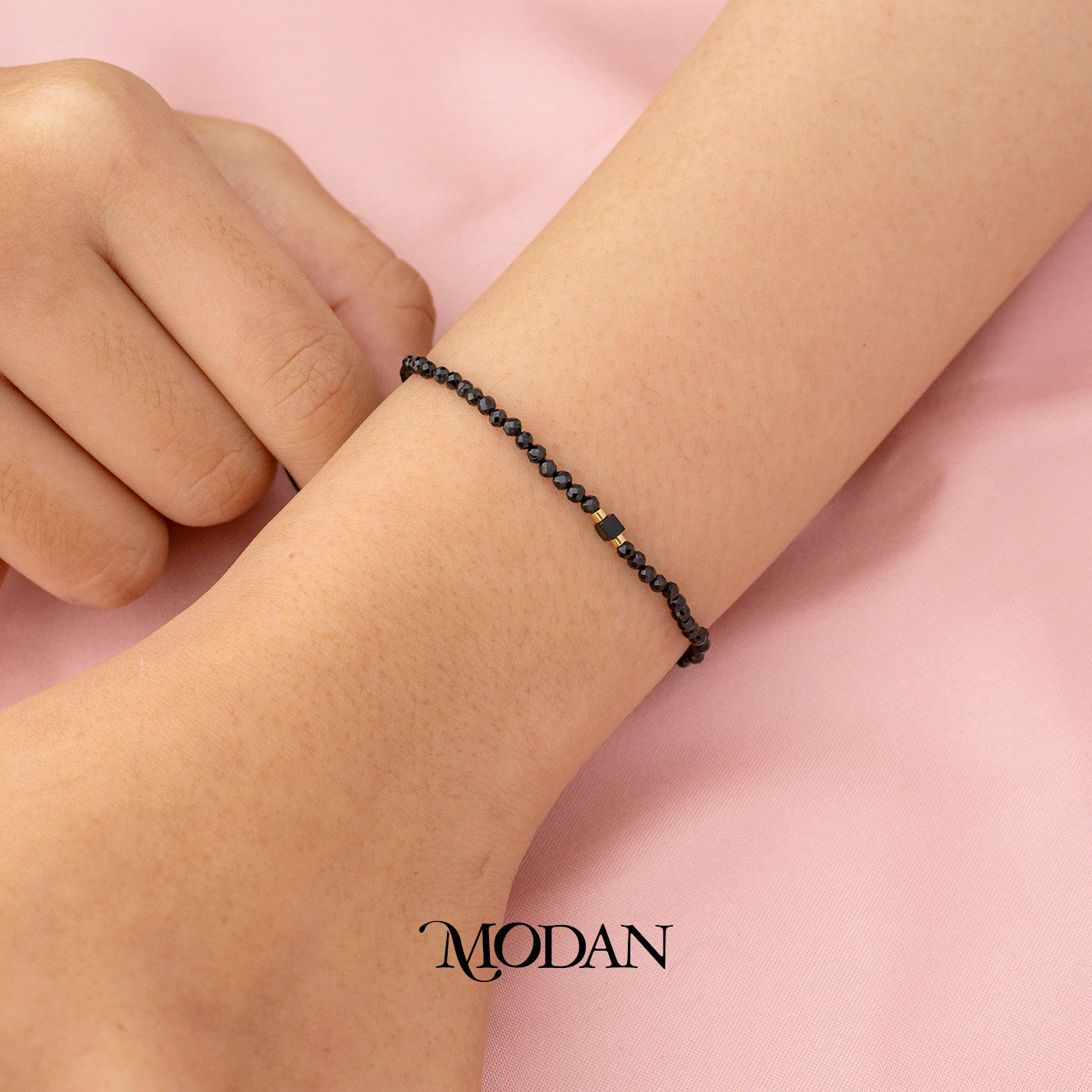(2mm) Mix Faceted Colorful Natural Gemstone Friendship Adjustable Bracelet Gelang Manik Hypoallergenic Gold Filled