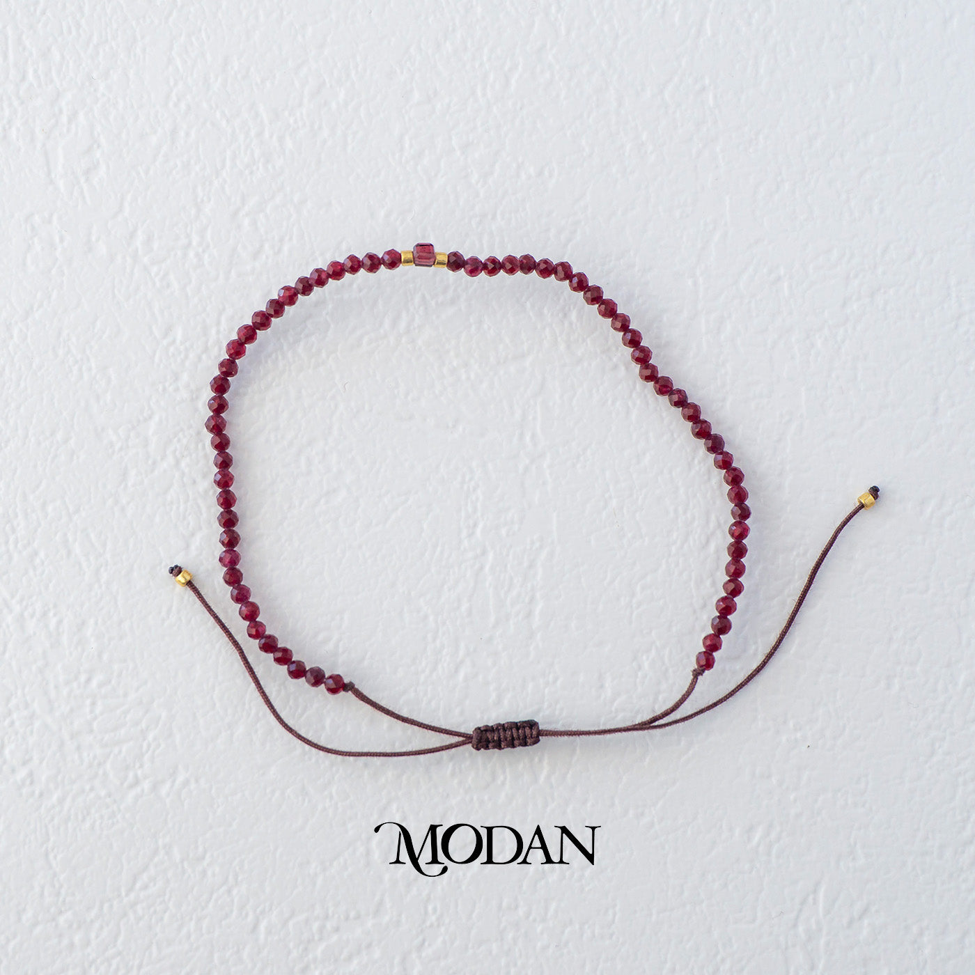 (2mm) Mix Faceted Colorful Natural Gemstone Friendship Adjustable Bracelet Gelang Manik Hypoallergenic Gold Filled