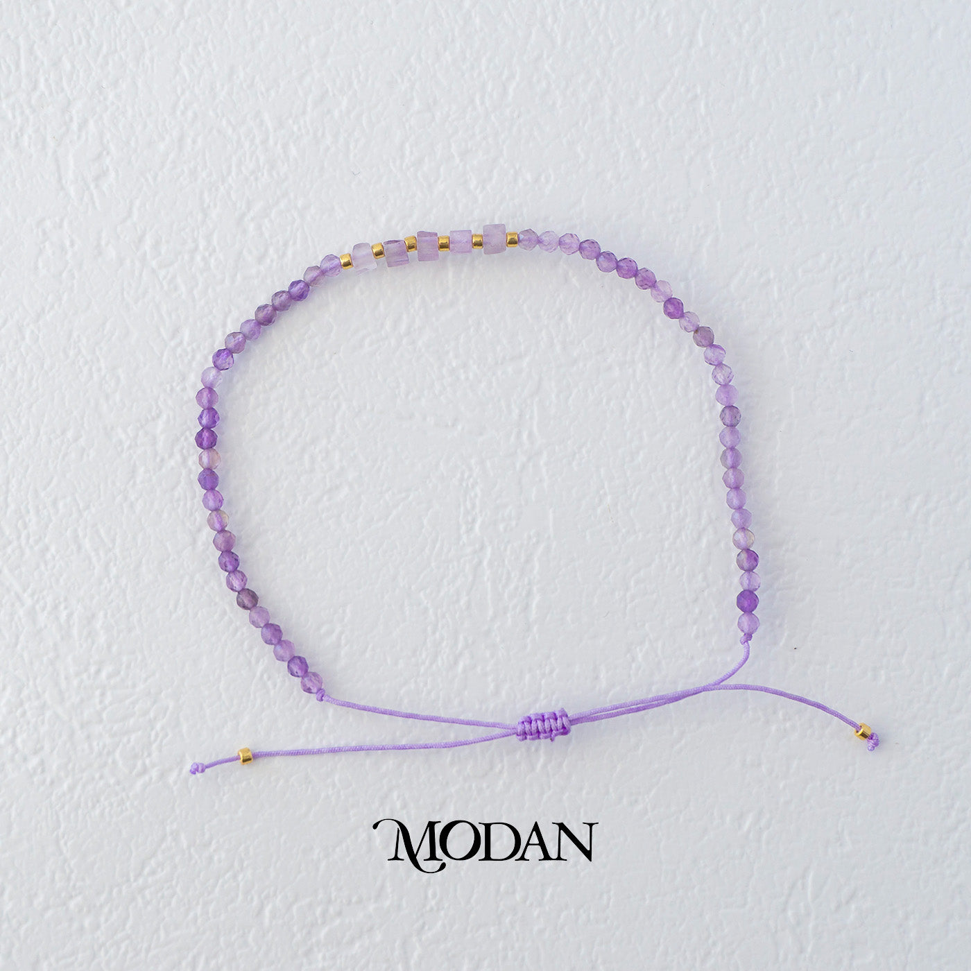 Handmade Round Colorful Natural Gemstone Friendship Adjustable Bracelet Gelang Persahabatan Hypoallergenic Gold Filled