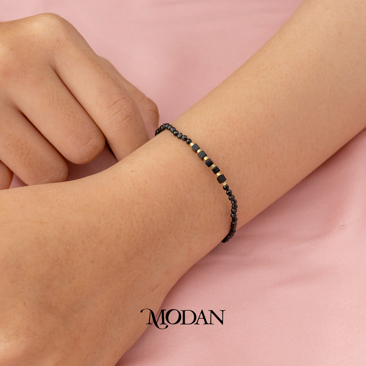 Handmade Round Colorful Natural Gemstone Friendship Adjustable Bracelet Gelang Persahabatan Hypoallergenic Gold Filled